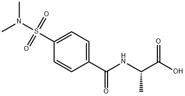 2-{[4-(二甲基氨磺酰基)苯基]甲酰胺}丙酸 结构式