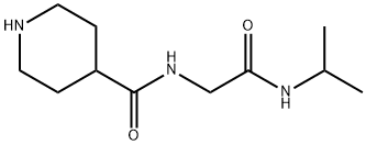 N-[2-(ISOPROPYLAMINO)-2-OXOETHYL]PIPERIDINE-4-CARBOXAMIDE 结构式
