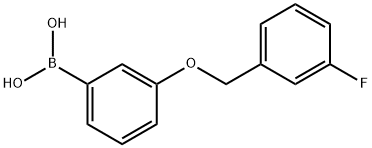 3-(3'-氟苄氧基)苯基硼酸 结构式