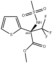 METHYL 3,3,3-TRIFLUORO-N-(METHYLSULFONYL)-2-(2-THIENYL)ALANINATE 结构式