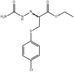 ETHYL 2-[2-(AMINOCARBONYL)HYDRAZONO]-3-[(4-CHLOROPHENYL)SULFANYL]PROPANOATE 结构式