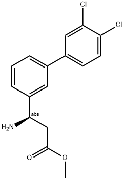 METHYL (3R)-3-AMINO-3-[3-(3,4-DICHLOROPHENYL)PHENYL]PROPANOATE 结构式