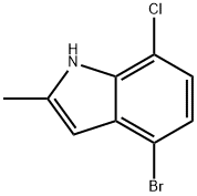 4-BROMO-7-CHLORO-2-METHYL-1H-INDOLE 结构式