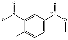 4-FLUORO-3-NITROMETHYLBENZOATE, [CARBONYL-14C]- 结构式