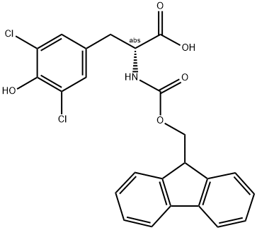 FMOC-D-PHE(3,5-CL 2, 4-OH)-OH 结构式