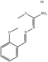 2,3-DIAZA-4-(2-METHOXYPHENYL)-1-METHYLTHIOBUTA-1,3-DIENYLAMINE, IODIDE 结构式