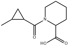1-[(2-METHYLCYCLOPROPYL)CARBONYL]PIPERIDINE-2-CARBOXYLIC ACID 结构式