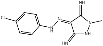 (4E)-3,5-DIIMINO-1-METHYLPYRAZOLIDIN-4-ONE (4-CHLOROPHENYL)HYDRAZONE 结构式