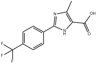 5-METHYL-2-(4-TRIFLUOROMETHYLPHENYL)-3H-IMIDAZOLE-4-CARBOXYLIC ACID 结构式