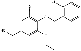 (3-Bromo-4-[(2-chlorobenzyl)oxy]-5-ethoxyphenyl)methanol 结构式