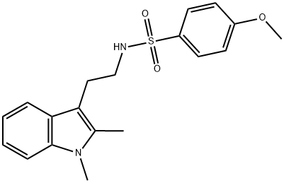 N-[2-(1,2-DIMETHYL-1H-INDOL-3-YL)ETHYL]-4-METHOXYBENZENESULFONAMIDE 结构式