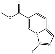 METHYL 3-IODOIMIDAZO[1,5-A]PYRIDINE-6-CARBOXYLATE 结构式