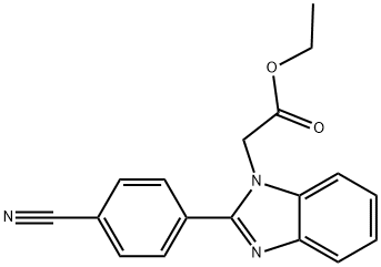 [2-(4-CYANO-PHENYL)-BENZOIMIDAZOL-1-YL]-ACETIC ACID ETHYL ESTER 结构式