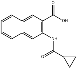 3-(环丙烷甲酰胺)-2-萘甲酸 结构式