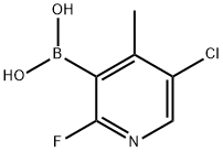 5-CHLORO-2-FLUORO-4-PICOLINE-3-BORONIC ACID 结构式