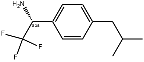 (1R)-2,2,2-TRIFLUORO-1-[4-(2-METHYLPROPYL)PHENYL]ETHYLAMINE 结构式