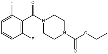 Ethyl 4-((2,6-difluorophenyl)carbonyl)piperazinecarboxylate 结构式