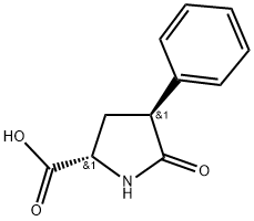 5-OXO-(+/-)-TRANS-4-PHENYL-PYRROLIDINE-2-CARBOXYLIC ACID 结构式