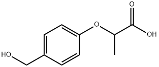2-(4-(羟甲基)苯氧基)丙酸 结构式