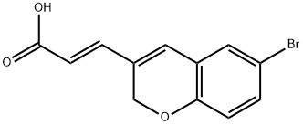 (2E)-3-(6-BROMO-2H-CHROMEN-3-YL)ACRYLIC ACID 结构式