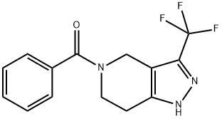 5-Benzoyl-4,5,6,7-tetrahydro-3-(trifluoromethyl)pyrazolo-[4,3-c]-pyridine 结构式