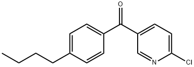 (4-丁基苯基)(6-氯吡啶-3-基)甲酮 结构式