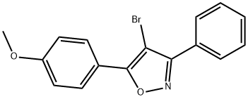 4-BROMO-5-(4-METHOXYPHENYL)-3-PHENYLISOXAZOLE 结构式