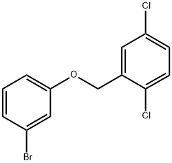 3-BROMOPHENYL-(2,5-DICHLOROBENZYL)ETHER 结构式