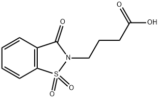 4-(1,1,3-三氧代-1,3-二氢-1Λ*6*-苯并[D]异噻唑-2-基)-丁酸 结构式