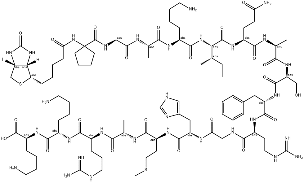 BIOTIN-LC-AAKIQASFRGHMARKK 结构式