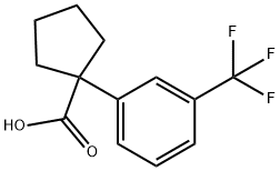 1-[3-(三氟甲基)苯基]环戊烷甲酸 结构式