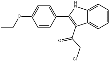 2-CHLORO-1-[2-(4-ETHOXYPHENYL)-1H-INDOL-3-YL]ETHANONE 结构式