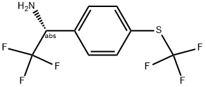 (1R)-2,2,2-TRIFLUORO-1-[4-(TRIFLUOROMETHYLTHIO)PHENYL]ETHYLAMINE 结构式