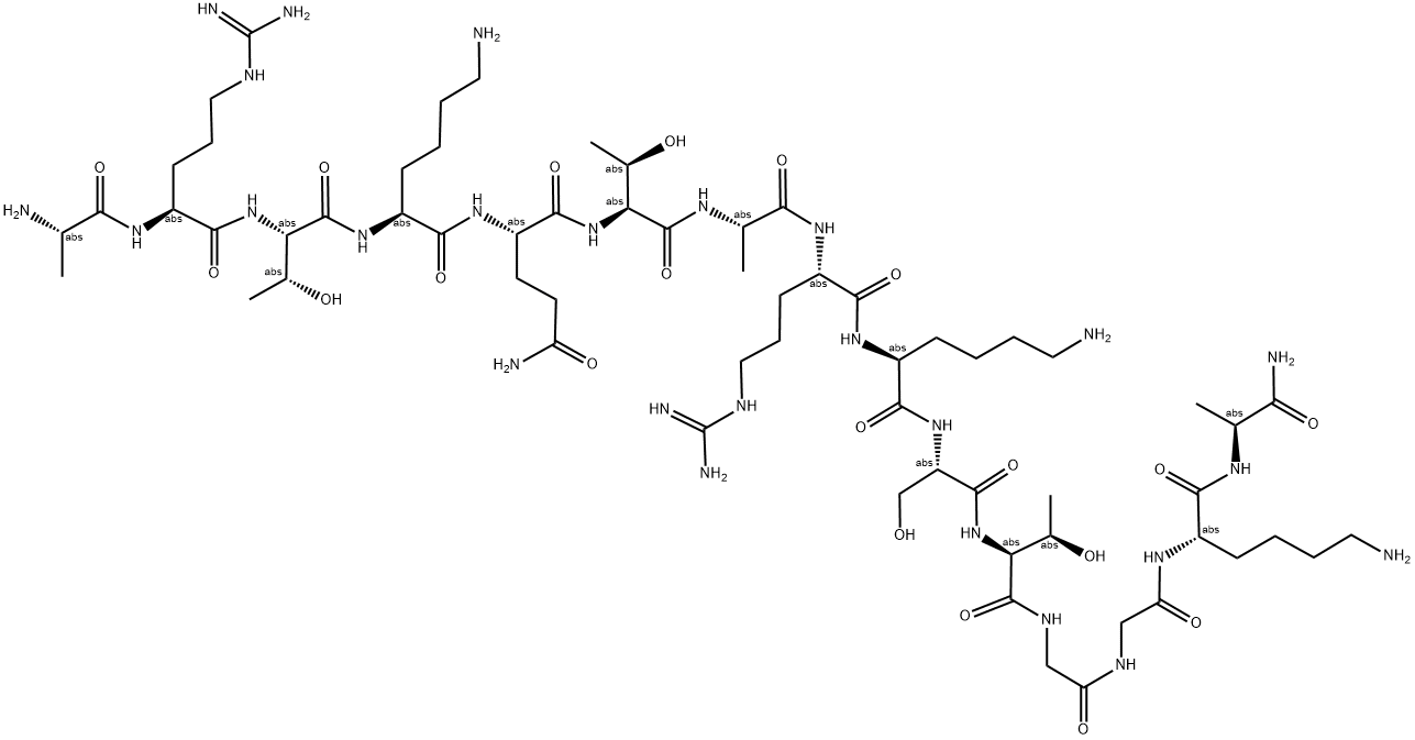 H2N-ARTKQTARKSTGGKA-AMIDE 结构式