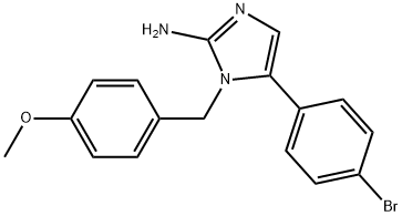 5-(4-BROMOPHENYL)-1-(4-METHOXYBENZYL)-1H-IMIDAZOL-2-AMINE 结构式