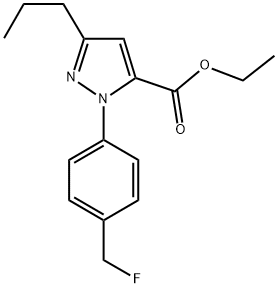 1-[(4-FLUOROMETHYL)PHENYL]-3-PROPYL-1H-PYRAZOLE-5-CARBOXYLIC ACID ETHYL ESTER 结构式