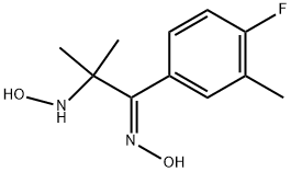 1-(4-FLUORO-3-METHYL-PHENYL)-2-HYDROXYAMINO-2-METHYL-PROPAN-1-ONE OXIME 结构式