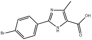 2-(4-BROMOPHENYL)-5-METHYL-3H-IMIDAZOLE-4-CARBOXYLIC ACID 结构式