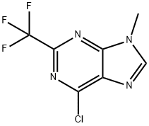 6-氯-9-甲基-2-(三氟甲基)-9H-嘌呤 结构式