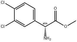 (R)-2-氨基-2-(3,4-二氯苯基)乙酸甲酯 结构式