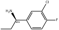 (1R)-1-(3-Chloro-4-fluorophenyl)propylamine 结构式