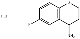 6-FLUORO-3,4-DIHYDRO-2H-THIOCHROMEN-4-YLAMINE HYDROCHLORIDE 结构式