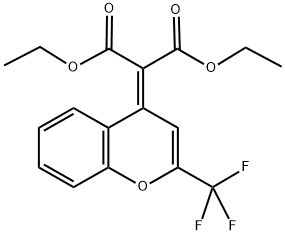 DIETHYL 2-[2-TRIFLUOROMETHYL-4H-CHROMENE-4-YLIDENE]MALONATE 结构式