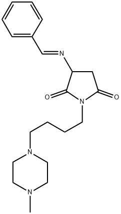 3-(BENZYLIDENEAMINO)-1-[(4-METHYLPIPERAZIN-1-YL)BUTYL]SUCCINIMIDE 结构式