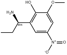 2-((1R)-1-AMINOPROPYL)-6-METHOXY-4-NITROPHENOL 结构式