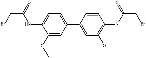 2-BROMO-N-[4'-(2-BROMO-ACETYLAMINO)-3,3'-DIMETHOXY-BIPHENYL-4-YL]-ACETAMIDE 结构式