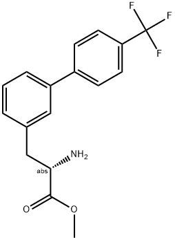 METHYL (2S)-2-AMINO-3-(3-[4-(TRIFLUOROMETHYL)PHENYL]PHENYL)PROPANOATE 结构式