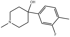 4-(3-FLUORO-4-METHYLPHENYL)-4-HYDROXY-1-METHYLPIPERIDINE 结构式