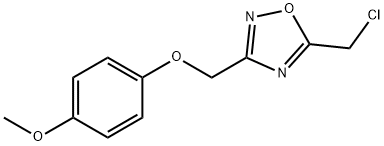 5-(氯甲基)-3-(4-甲氧基苯氧基甲基)-1,2,4-噁二唑 结构式