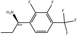 (1R)-1-[2,3-DIFLUORO-4-(TRIFLUOROMETHYL)PHENYL]PROPYLAMINE 结构式